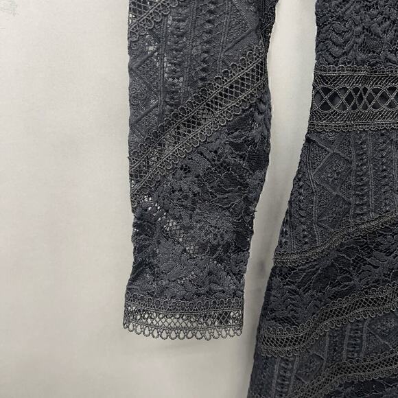 $450 The Kooples Mini Dress Womens Small Lace Modest Dark Academia Glam Swiftie - Picture 7 of 15